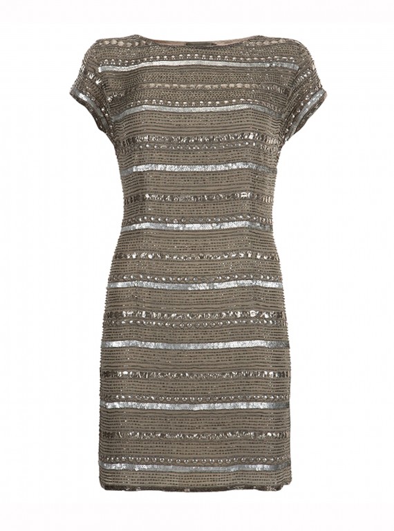 Mint Velvet Mink Sequin Dress