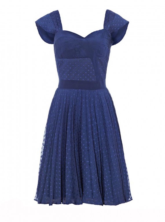 Reiss Melia Pleated Panel Dress