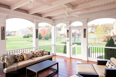 Brentwood screen porch white open airy design