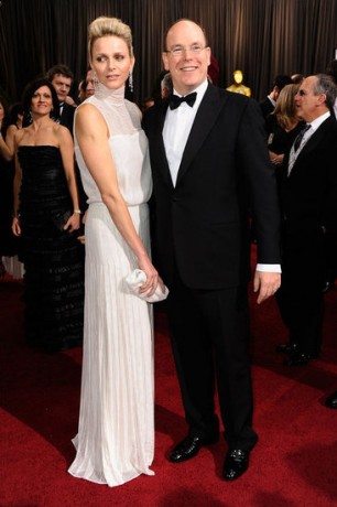 Charlene Wittstock Prince Albert in 2012 Oscars Red Carpet