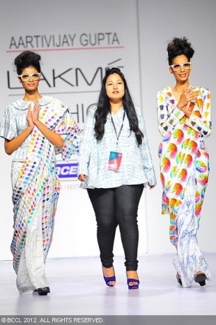 Designer Aartivijay Gupta during the Day 2 of Lakme Fashion Week