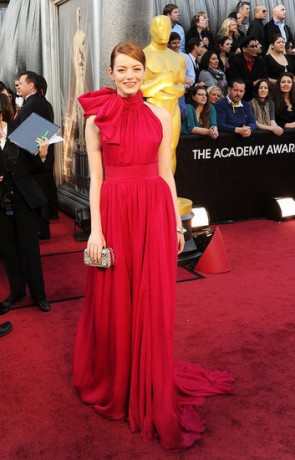 Emma Stone in 2012 Oscars Red Carpet