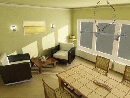 Green Living Rooms Design by Tayfun