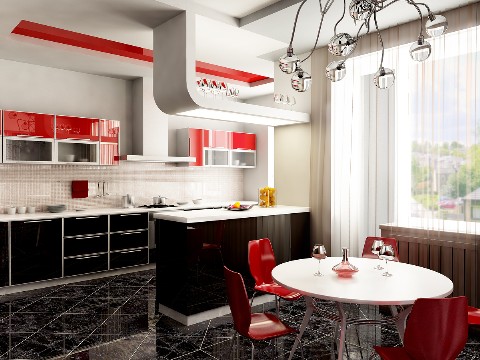 Modern Kitchen Design with Best Lighting 2012