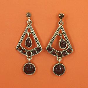 brown coffee earrings vintage women jewelry