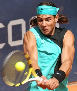 Rafael Nadal Playing Shot Image