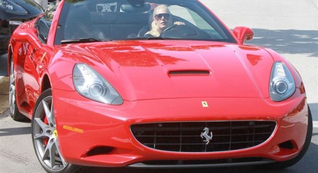 Heidi Montag Red Luxury Car Photos Heidi Montag Red Luxury Car Photos